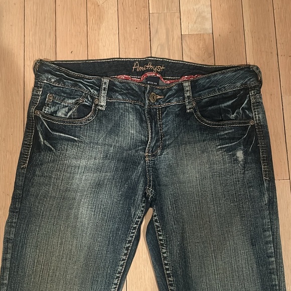 BUNDLE - Two Size 7 Amethyst & Silver Y2K Low Rise & Flared Jeans - Picture 3 of 15